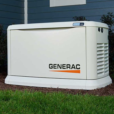 Whole home standby generator installation